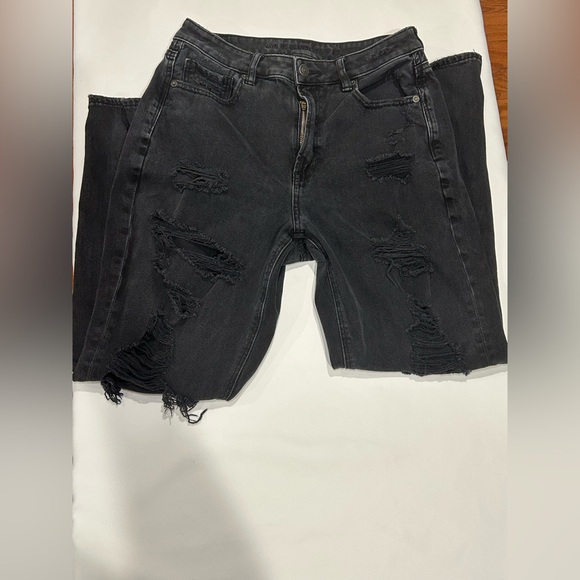 Black Distressed Denim jeans size 6 - Picture 1 of 11